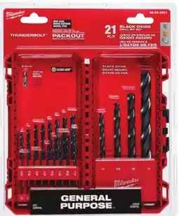 Ace Hardware Select Milwaukee Hand Tools & Accessories 21 Pc Thunderbolt Black Oxide Drill Bit Set offer