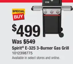 The Home Depot WEBER Spirit E-325 3-Burner Gas Grill offer