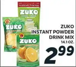 El Paso Grande ZUKO INSTANT POWDER DRINK MIX offer