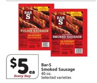 Albertsons Bar S Smoked Sausage offer