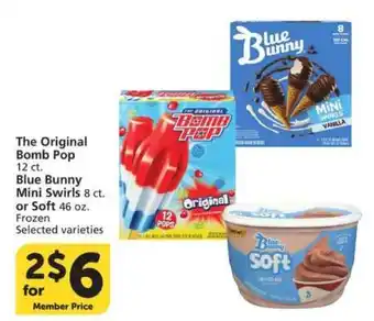 The Original Bomb Pop, Blue Bunny Mini Swirls, or Soft