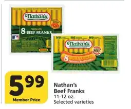 Albertsons Nathan's Beef Franks offer