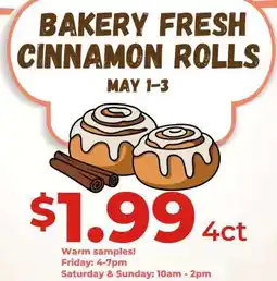 Hy-Vee Bakery Fresh Cinnamon Rolls offer