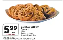 Albertsons Signature Select Cookies offer