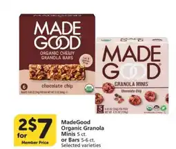 Albertsons MadeGood Organic Granola Minis offer