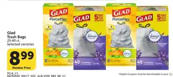 Albertsons Glad Trash Bags offer