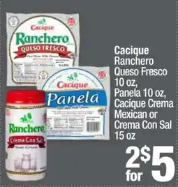 Super King Markets Cacique Ranchero Queso Fresco, Panela, Cacique Crema Mexican or Crema Con Sal offer