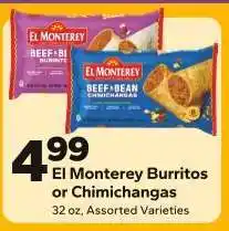 Save a Lot El Monterey Burritos or Chimichangas offer