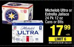 Super King Markets Michelob Ultra or Estrella Jalisco offer