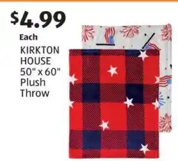 Aldi KIRKTON HOUSE 50 x 60 Plush Throw offer