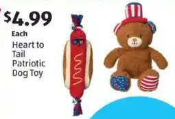 Aldi Heart to Tail Patriotic Dog Toy offer