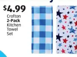 Aldi Crofton 2-Pack Kitchen Towel Set offer