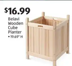 Aldi Belavi Wooden Cube Planter offer