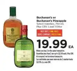 Food 4 Less Buchanan's or Buchanan's Pineapple offer