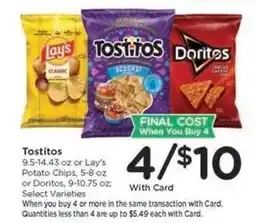 Kroger Tostitos, Lay's Potato Chips, or Doritos offer