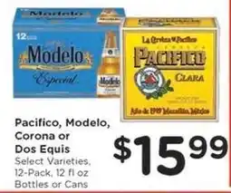 Kroger Pacifico, Modelo, Corona or Dos Equis offer