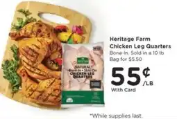 Kroger Heritage Farm Chicken Leg Quarters offer