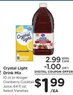 Kroger Crystal Light Drink Mix offer
