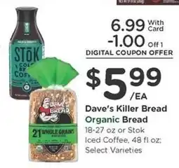 Kroger Dave's Killer Bread Organic Bread offer