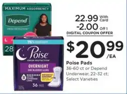 Kroger Poise Pads offer