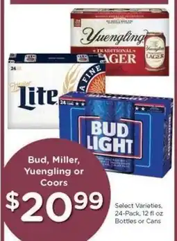 Kroger Bud, Miller, Yuengling or Coors offer