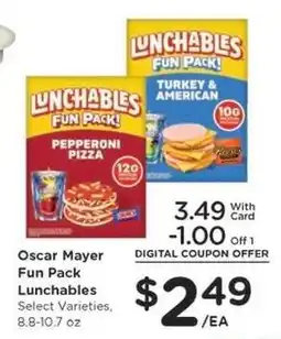Kroger Oscar Mayer Fun Pack Lunchables offer