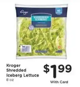 Kroger Kroger Shredded Iceberg Lettuce offer