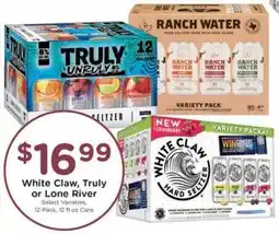 Kroger White Claw, Truly or Lone River offer
