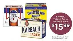 Kroger Karbach, Twisted Tea or Michelob Ultra offer