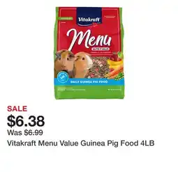 Petsmart Vitakraft Menu Value Guinea Pig Food 4LB offer