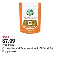 Petsmart Oxbow Natural Science Vitamin C Small Pet Supplement offer