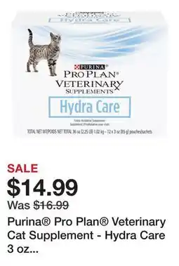 Petsmart Purina Pro Plan Veterinary Cat Supplement - Hydra Care 3 oz Liquid Sachets, Liver Flavor, 12 ct offer