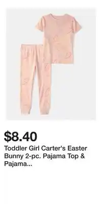 Kohl's Toddler Girl Carter's Easter Bunny 2-pc. Pajama Top & Pajama Bottoms Set offer