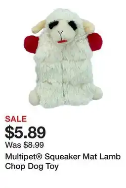 Petsmart Multipet Squeaker Mat Lamb Chop Dog Toy offer