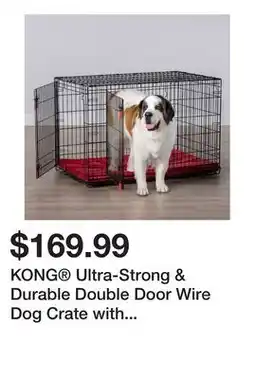 Petsmart KONG Ultra-Strong & Durable Double Door Wire Dog Crate with Divider Panel offer