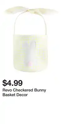 Kohl's Revo Checkered Bunny Basket Decor offer