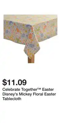 Kohl's Celebrate Together Easter Disney's Mickey Floral Easter Tablecloth offer