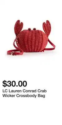 Kohl's LC Lauren Conrad Crab Wicker Crossbody Bag offer