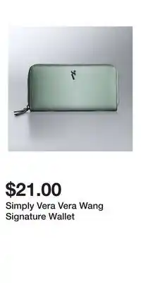 Kohl's Simply Vera Vera Wang Signature Wallet offer