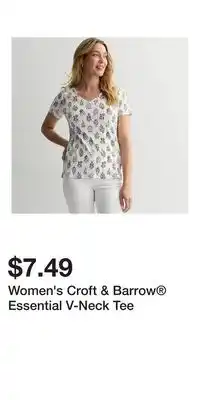 Kohl's Women's Croft & Barrow Essential V-Neck Tee offer