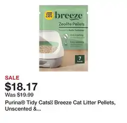 Petsmart Purina Tidy Cats Breeze Cat Litter Pellets, Unscented & Anti-Tracking Refill Pack- 3.5 Lbs offer