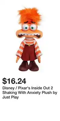 Kohl's Disney / Pixar's Inside Out 2 Shaking With Anxiety Plush by Just Play offer