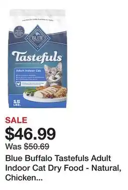 Petsmart Blue Buffalo Tastefuls Adult Indoor Cat Dry Food - Natural, Chicken & Brown Rice offer