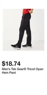 Kohl's Men's Tek Gear Tricot Open Hem Pant offer