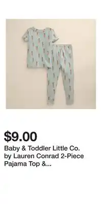 Kohl's Baby & Toddler Little Co. by Lauren Conrad 2-Piece Pajama Top & Pajama Bottoms Set offer