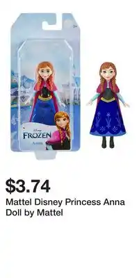 Kohl's Mattel Disney Princess Anna Doll by Mattel offer
