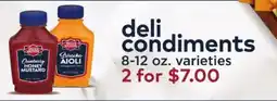ACME Deli condiments offer