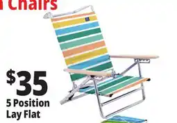 Ocean State Job Lot 5-Position Copa Lay Flat Aluminum Beach Chair offer
