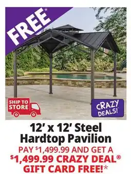 Ocean State Job Lot 12' x 12' Steel Hardtop Pavilion offer