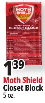 Ocean State Job Lot Moth Shield Rose Scented Closet Block 5 oz offer